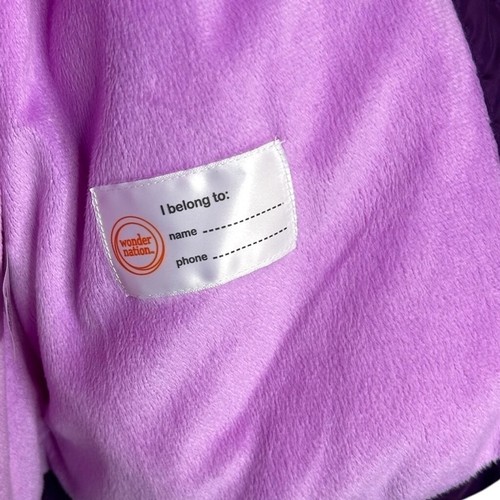 Wonder Nation Mädchen dunkel lila gesteppte Luftpolster gefütterte Jacke Fleece Gr. XL 14-16 - Bild 12 von 12