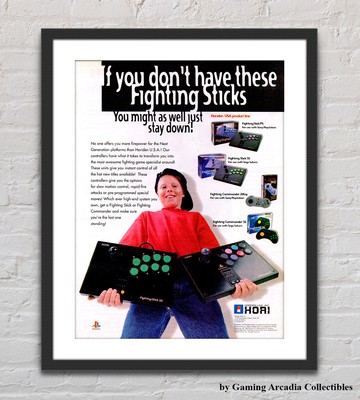 Hori Fighting Stick PS SS Commander Glossy Promo Ad Poster Unframed G3607