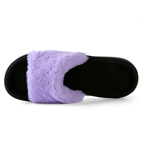 Aerusi Women's Fashion Warm Open Toe Slippers Anti Slip Outdoor Shoes Size 6-9 - Picture 24 of 30