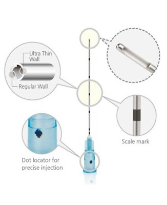 10x Micro Cannula with Puncture, Blunt Tip for Fillers, USA Seller , FDA Listed