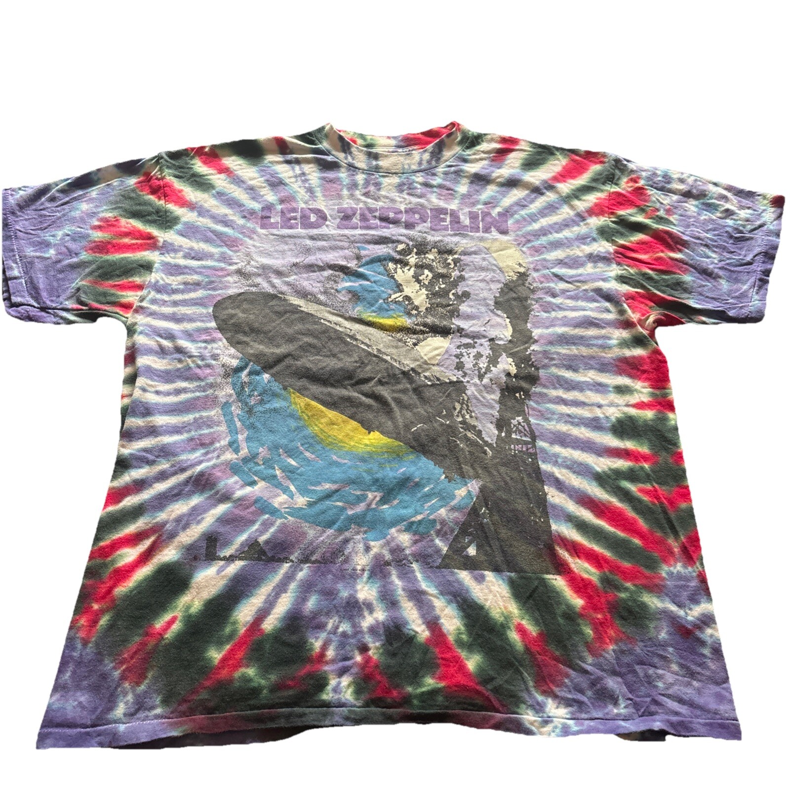 ALTRA T shirt altre marche WINTERLAND LED ZEPPELIN fascia XL cotone multicolore VINTAGE