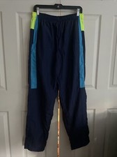 Vtg 80s Grey Tag Nike Lined Tapered Leg Cuffed Track Pants Blue Sz XL EUC