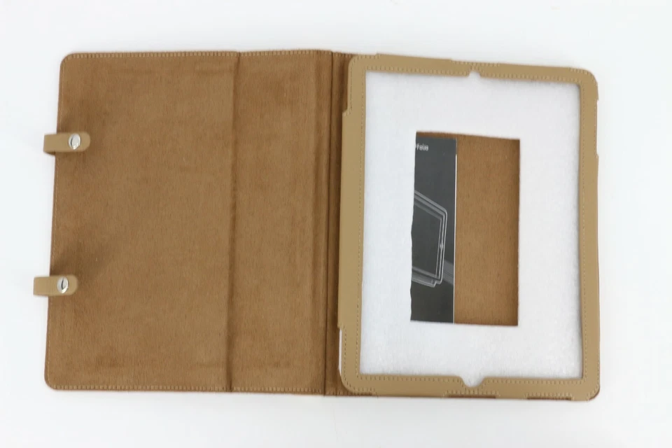 Funda Pebble Folio Alimentada por Veho para iPad y Smartphone Batería Recargable Bronceada Foto 3 de 4