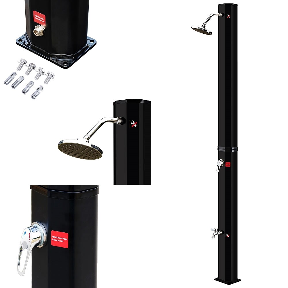 Ducha Solar Negra Ducha De Jardín 35 L Ducha Exterior Ducha De Camping Ducha De Pies