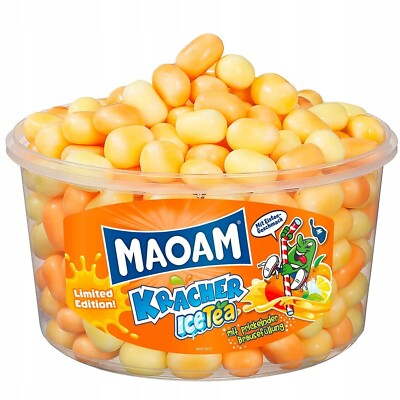 #ad Maoam Kracher Ice Tea Flavour Dissolvable Chewing Gum With Filling Candy 1200g $30.00