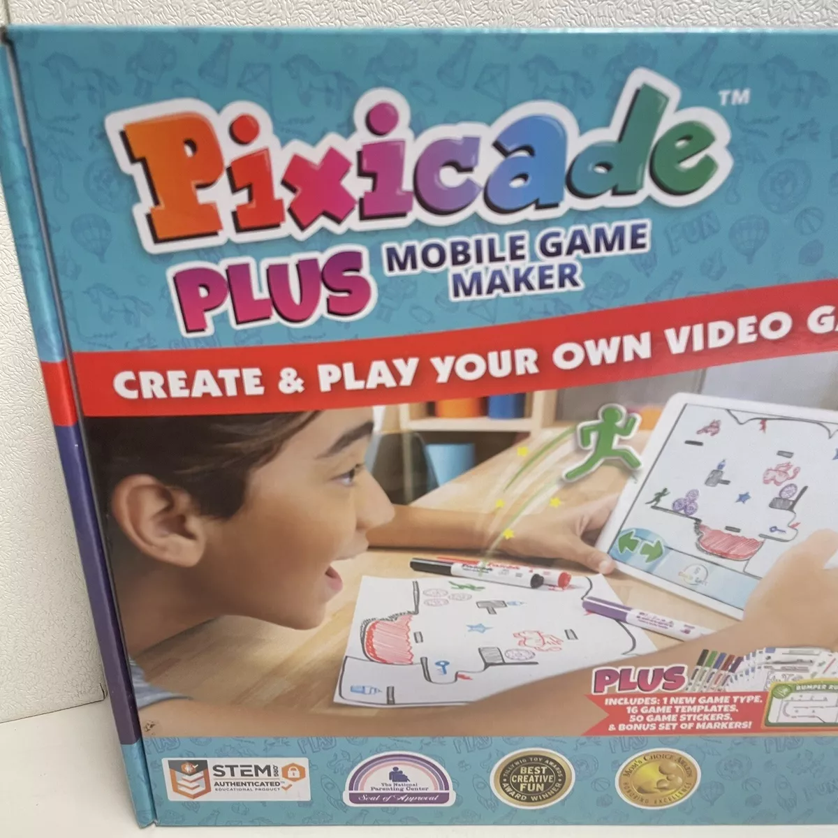 PIXICADE Mobile Game Maker DRAW CREATE & PLAY your own video games STEM NIB  6-12