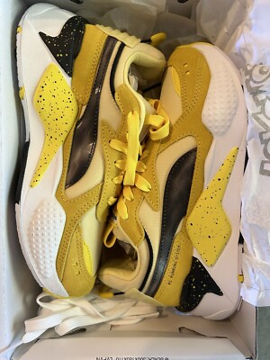 SALE PUMA Pokémon x RS-X Pikachu Yellow Size 4 Juniors New Sneakers