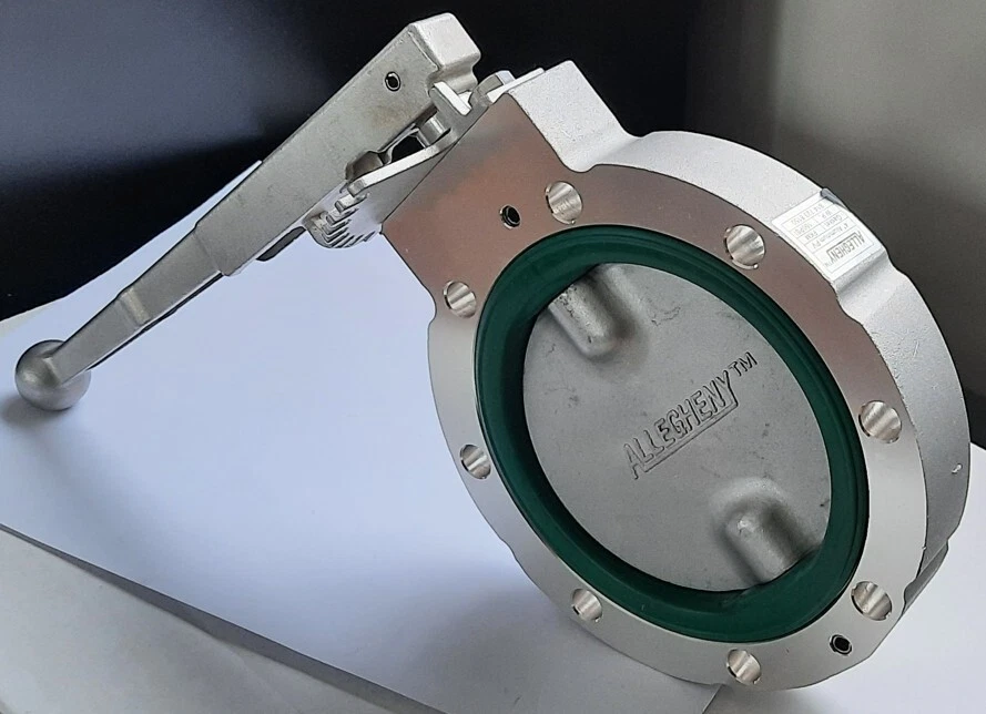 Válvula de paleta TTMA de aluminio anodizado de 4" con junta EverGreen-FKM incorporada Foto 2 de 4