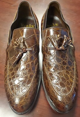 FootJoy Loafers VINTAGE SUPER RARE GENUINE ALLIGATOR Sz 9 1/2 C NEW IN BOX MINT!