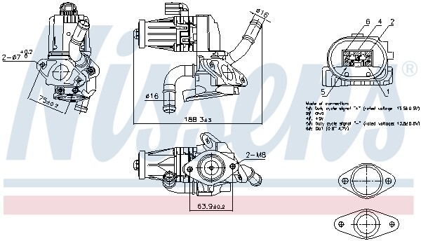 NISSENS 98232 EGR Valve for FORD