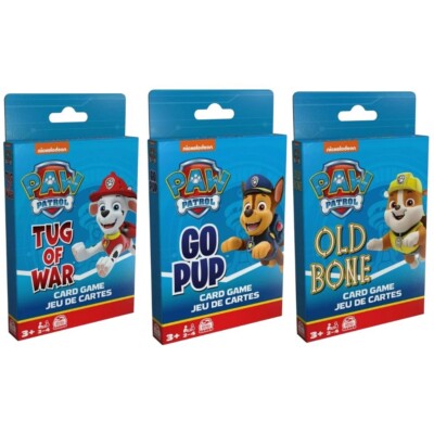 3er Pack Kinder Kids Paw Patrol Spielkarten Familie Spaß Spiele Indoor Aktivitäten