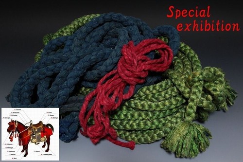 Japan Antique Edo decorative string Horse riding saddle abumi yoroi samurai 4874
