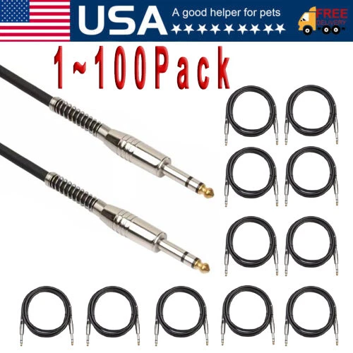 6ft NOISELESS Electric Guitar Bass Cable Pedal AMP Cord 1/4" USA KEYBOARD
