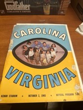 1965 North Carolina Football Program Tar Heels UNC vs Virginia