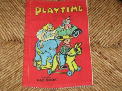Antique 1960s Rare Lot of 2 Dean's Rag Books Playtime & My Animal