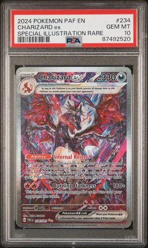 2024 Pokemon Paldean Fates Charizard EX Special Illustration Rare PSA 10 #234