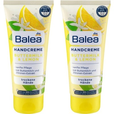 Hand Cream Buttermilk & Lemon with Panthenol and Olive Oil 2 x 100 ml, Germany.