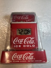 NIP 1996 Coca Cola Retro Cooler Digital Alarm Clock