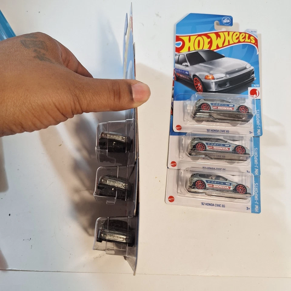 Hot Wheels 92 Honda Civic Eg Zamac 6 carros exclusivo Walmart  - Imagem 2 de 4
