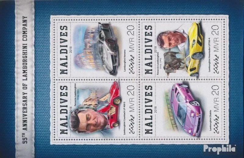 Briefmarken Malediven 2018 Mi 7543-7546 Kleinbogen (kompl. Ausgabe) postfrisch L - Bild 1 von 1