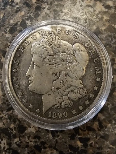 1890 Morgan Silver Dollar S $1 Circulated San Francisco Mint 0.9 Fineness