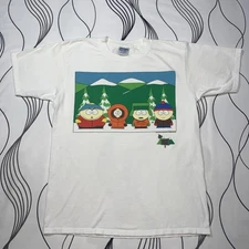Vintage South Park Bus Stop Comedy Central 1997 T-Shirt GILDAN Tag Size Large