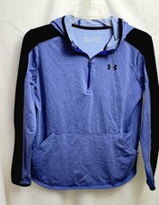 Boy's Youth Under Armour Cold Gear Loose Quarter Zip Lightweight Jacket Size L