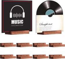 10 Pcs Vinyl Wall Mount Wood Record Holder Wall Mount 4 Inch Album Display Shelf