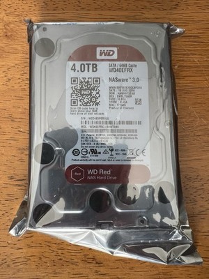 Western Digital WD Red 4TB NAS Hard Drive WD40EFRX SATA 64MB 3.5'' HDD CMR