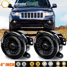 4 Led Fog Lights Front Bumper Driving Lamps For Jeep Grand Cherokee 2011-2013