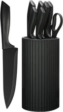 Juego de cuchillos de cocina de 8 piezas para chef, afilado con bloque universal