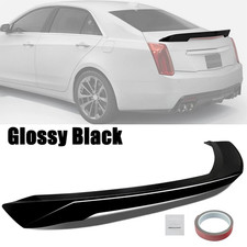 V Style Rear Trunk Wing Spoiler For Cadillac Ats Sedan 2013-2018 Glossy Black