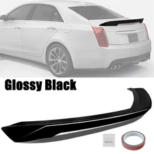 V Style Rear Trunk Wing Spoiler For Cadillac ATS Sedan 2013-2018 Glossy Black