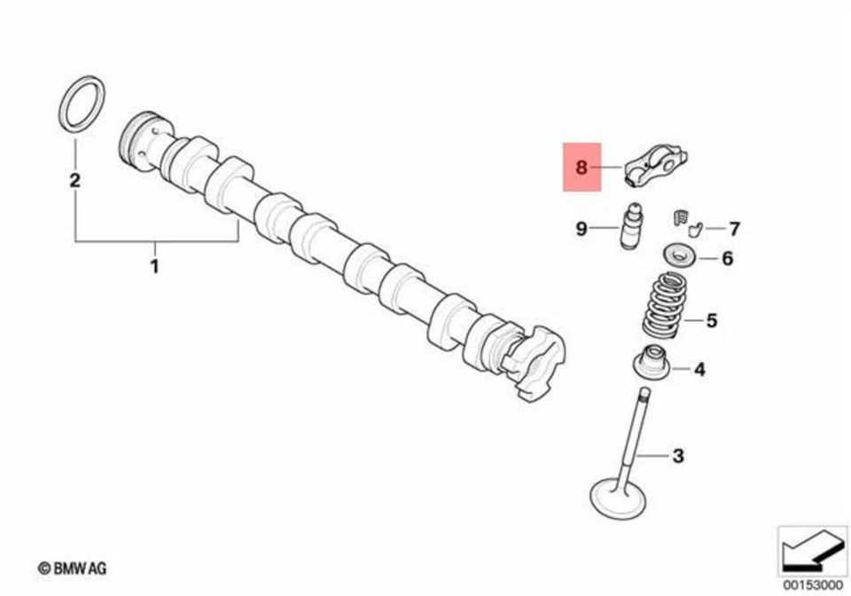 Palanca de arrastre de rodillos genuina BMW MINI Alpina Hybrid M5 M6 X1 X3 X4 M 11337559793 Foto 2 de 4