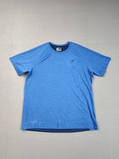 Russell Mens Shirt Xl Blue Crew Neck Raglan Sleeve Logo Training Fit Activewear