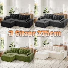 Ecksofa mit Schlaffunktion Chenille Sofa L-Fo...