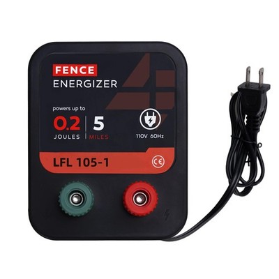 Electric Fence Charger, 5 Mile 20 Acres Electric Fence Energizer, 0.2 Joule A...