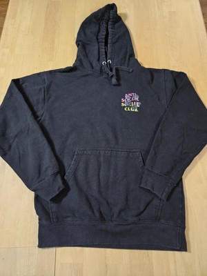 Anti-Social Social Club Black Sweatshirt Pullover Hoodie Sz Small @C1