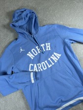 Nike Jordan North Carolina Tar Heels Hoodie Mens L Blue Authentic Jumpman NCAA