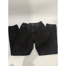 Vintage Riders by Lee Womens Black High Rise Tapered Mom Jeans 90s Denim 29x28