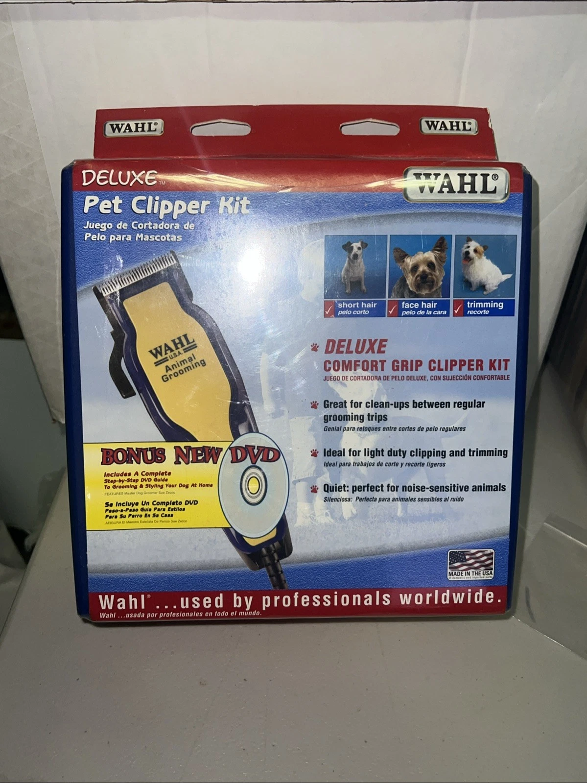 Wahl Deluxe Pet Clipper Kit Trimmer Dog Grooming Kit #9281-406 dvd & Case NIB
Opens in a new window