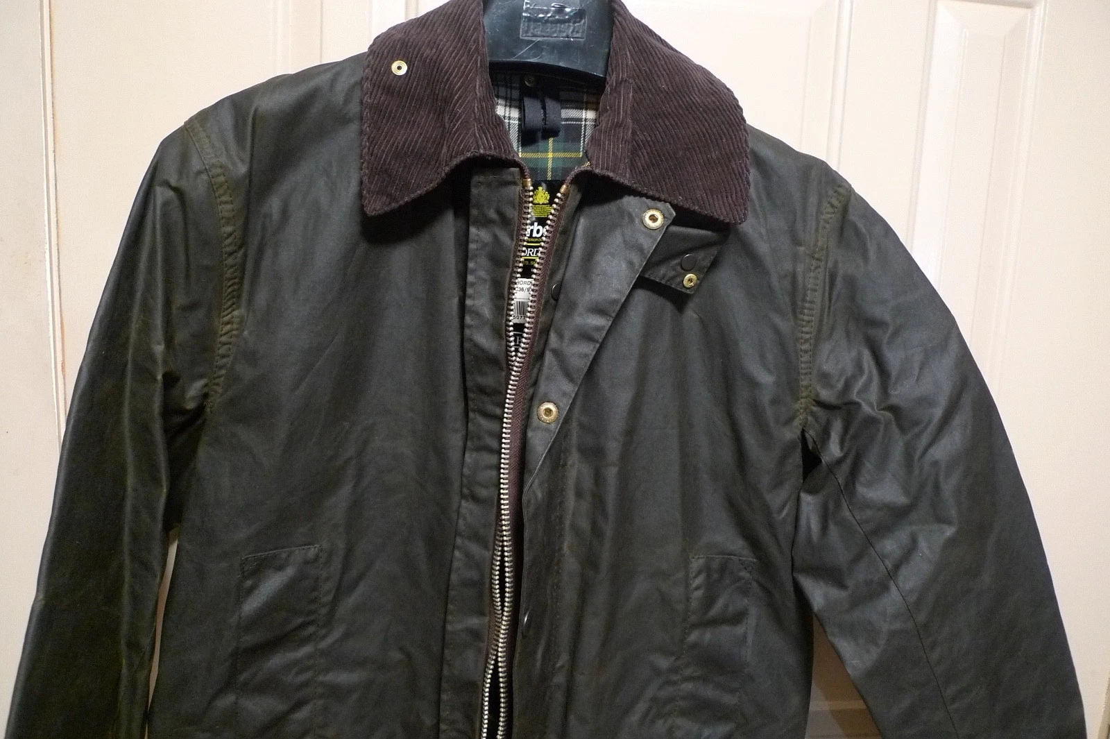 BARBOUR - A200 BORDER WAX COTTON JACKET - SAGE - MADE IN UK - EXCELLENT - 36 image 6