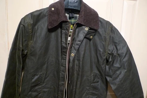 BARBOUR - A200 BORDER WAX COTTON JACKET - SAGE - MADE IN UK - EXCELLENT - 36 image 6
