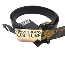 Versace Jeans Couture Reversible Leather Belt Mens Size 42 (105cm) Made in Italy