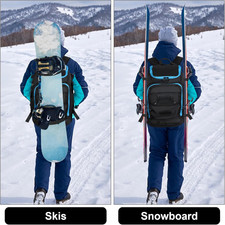 Ski Boot Bag, 50L Ski and Snowboard Boot Travel Backpack Waterproof Large Duf...