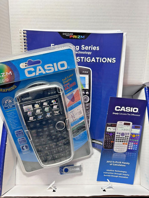 Casio FXCG10 Prizm Fx-Cg10 Graphing Calculator 21-Digit Color Lcd Pack New Seald
