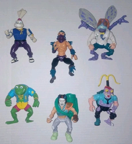 Lot Of 6 Vintage Teenage Mutant Ninja Turtles 1980's Action Figures, TMNT