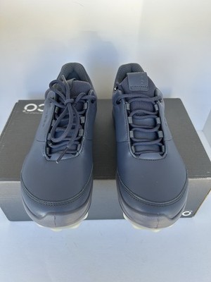 ECCO Golf Biom H4 Unisex Blue Waterproof Leather Lace-Up Golf Shoes EU 35