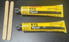 Loctite 398458 Blue Hysol 615 Two-Part Epoxy Adhesive, Base and Accelerator, 3.2