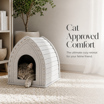 Katzen Filzbett Indoor Haus zum Nickerchen und Ausruhen, zum Faulenzen - zum Schlafen